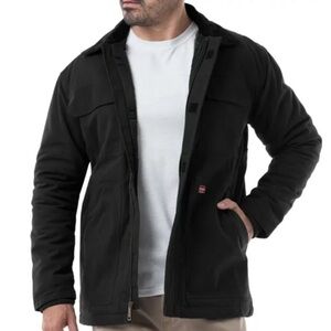 Wrangler Workwear Men's Quilted Lined Denim Black Chore Coat Size 2X